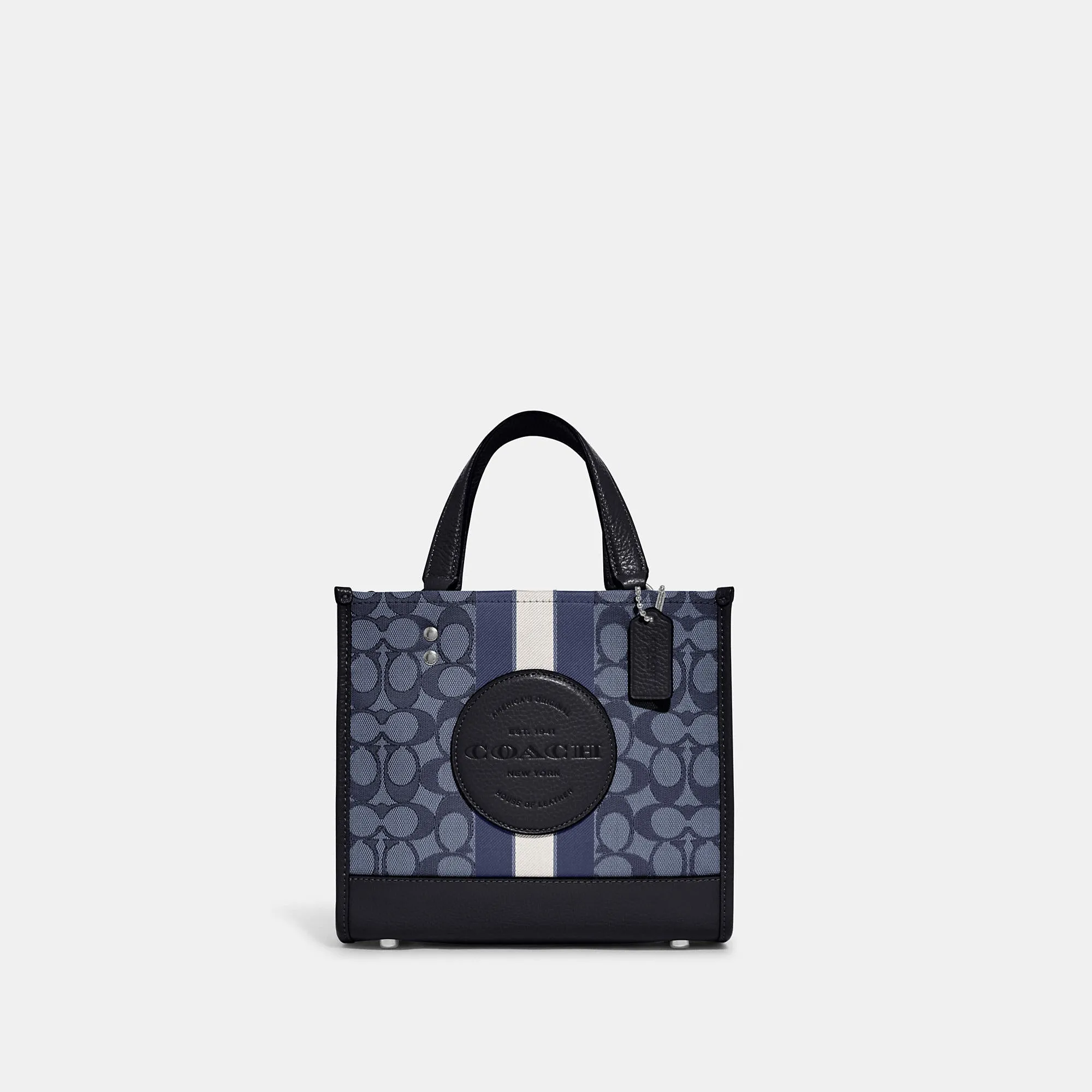 Reformation Coach Outlet Dempsey Tote 22 In Signature Jacquard With Stripe And Coach Patch