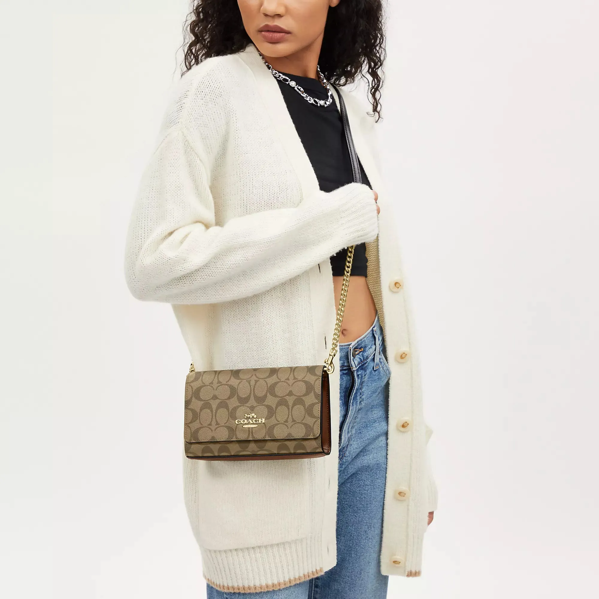 Reformation Coach Outlet Flap Crossbody In Signature Canvas
