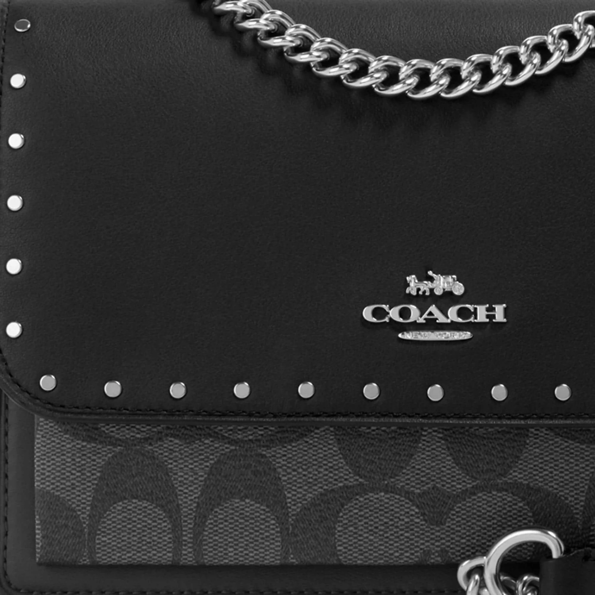 Reformation Coach Outlet Klare Crossbody In Signature Canvas With Rivets