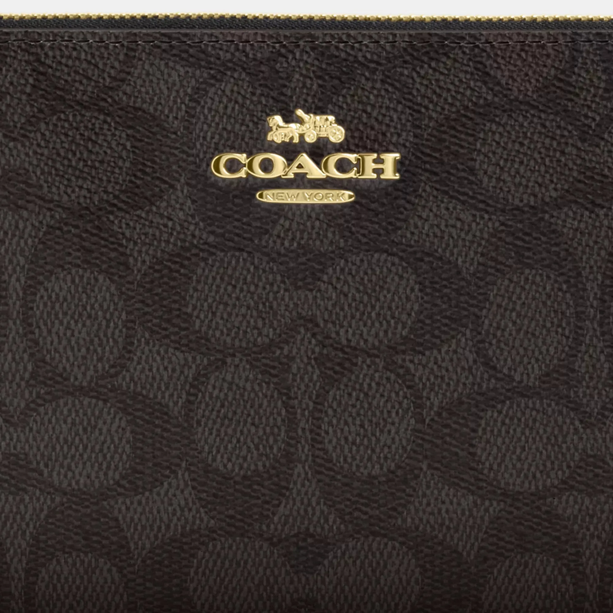 Reformation Coach Outlet Large Corner Zip Wristlet In Signature Canvas