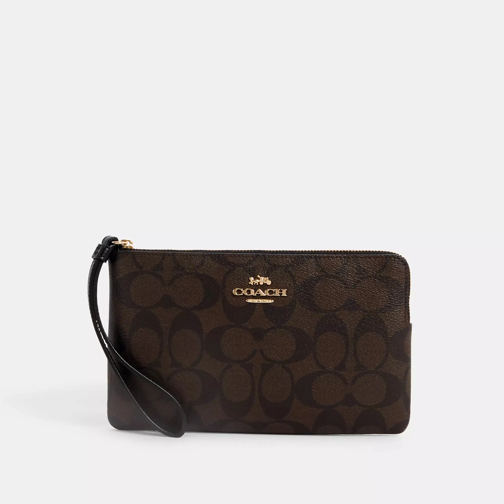 Reformation Coach Outlet Large Corner Zip Wristlet In Signature Canvas