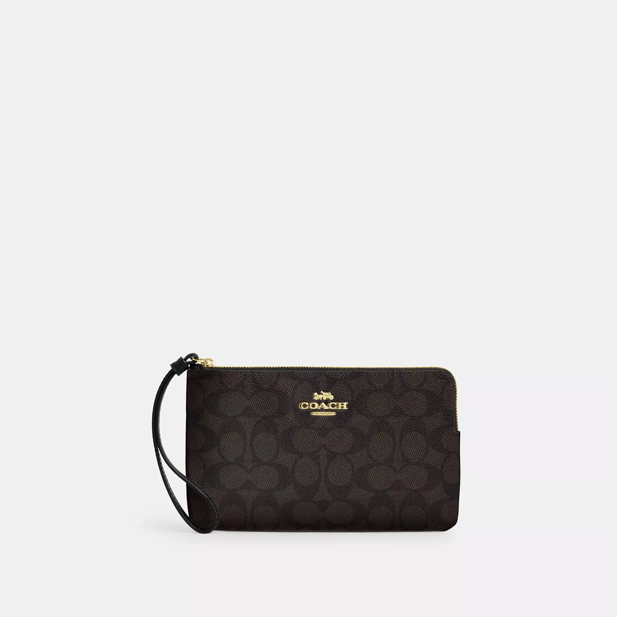 Reformation Coach Outlet Large Corner Zip Wristlet In Signature Canvas