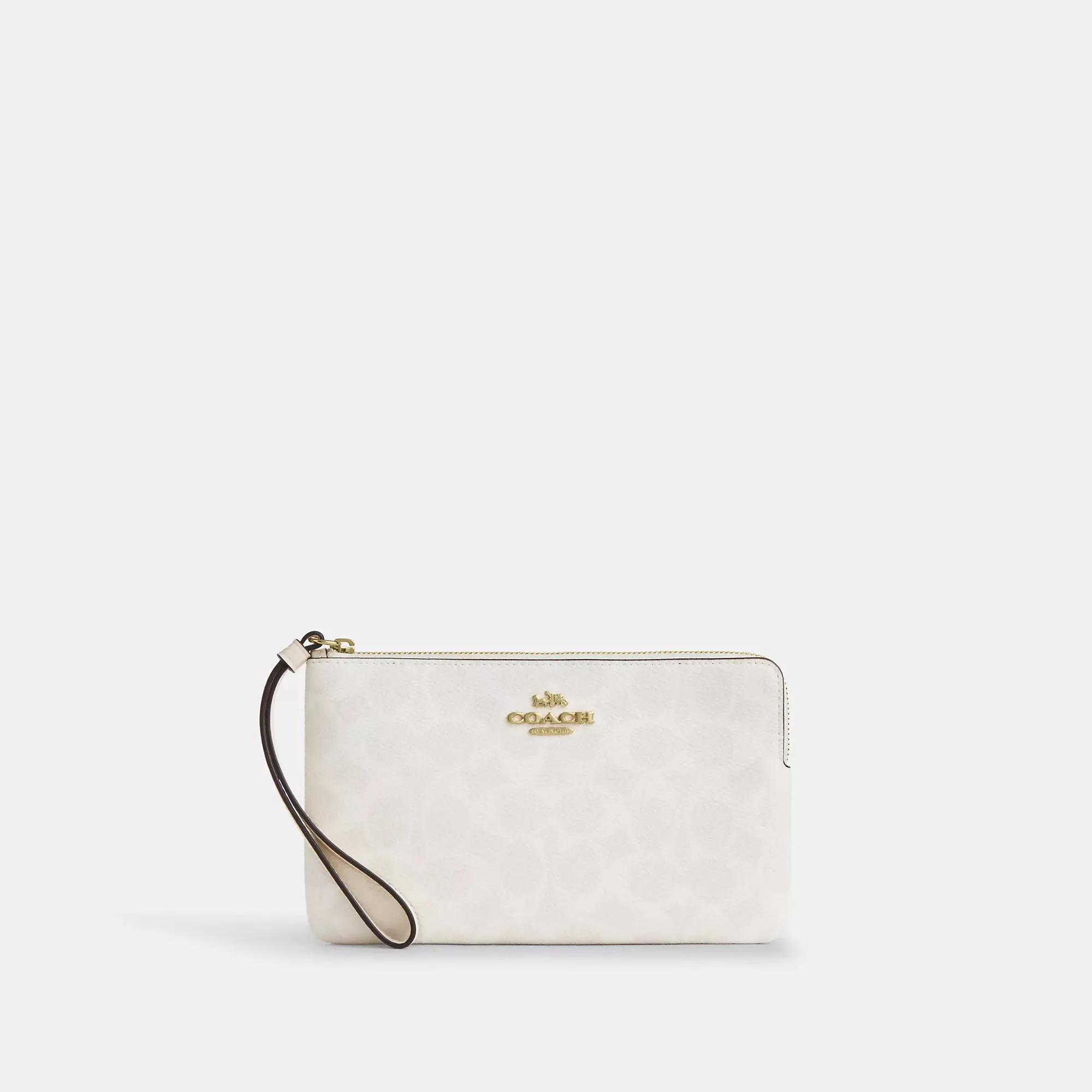 Reformation Coach Outlet Large Corner Zip Wristlet In Signature Canvas