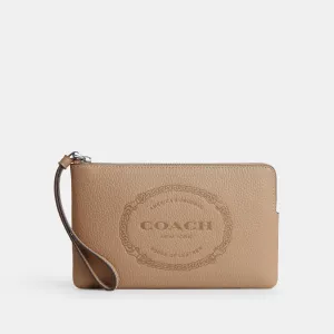 Reformation Coach Outlet Large Corner Zip Wristlet With Coach Heritage