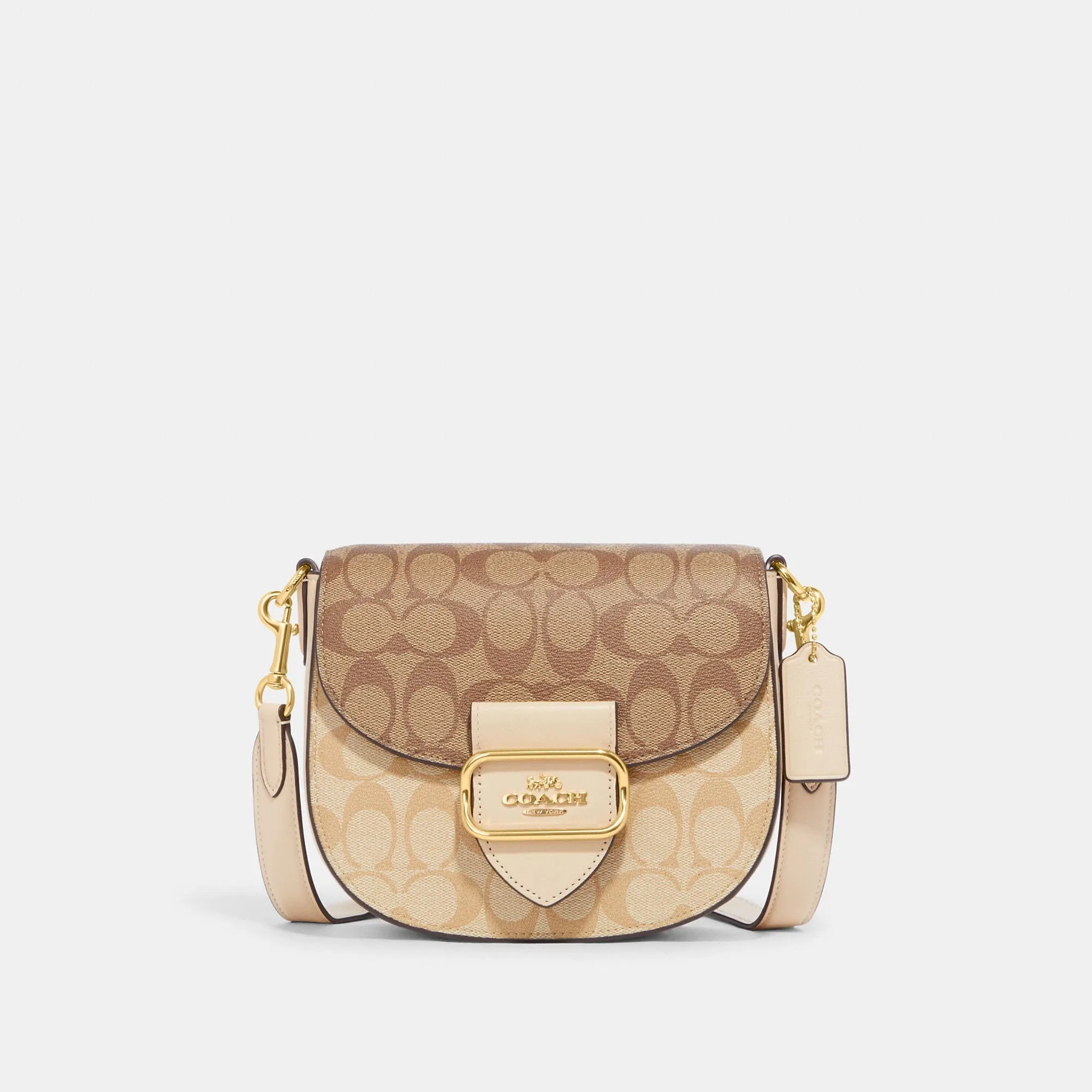 Reformation Coach Outlet Morgan Saddle Bag In Blocked Signature Canvas