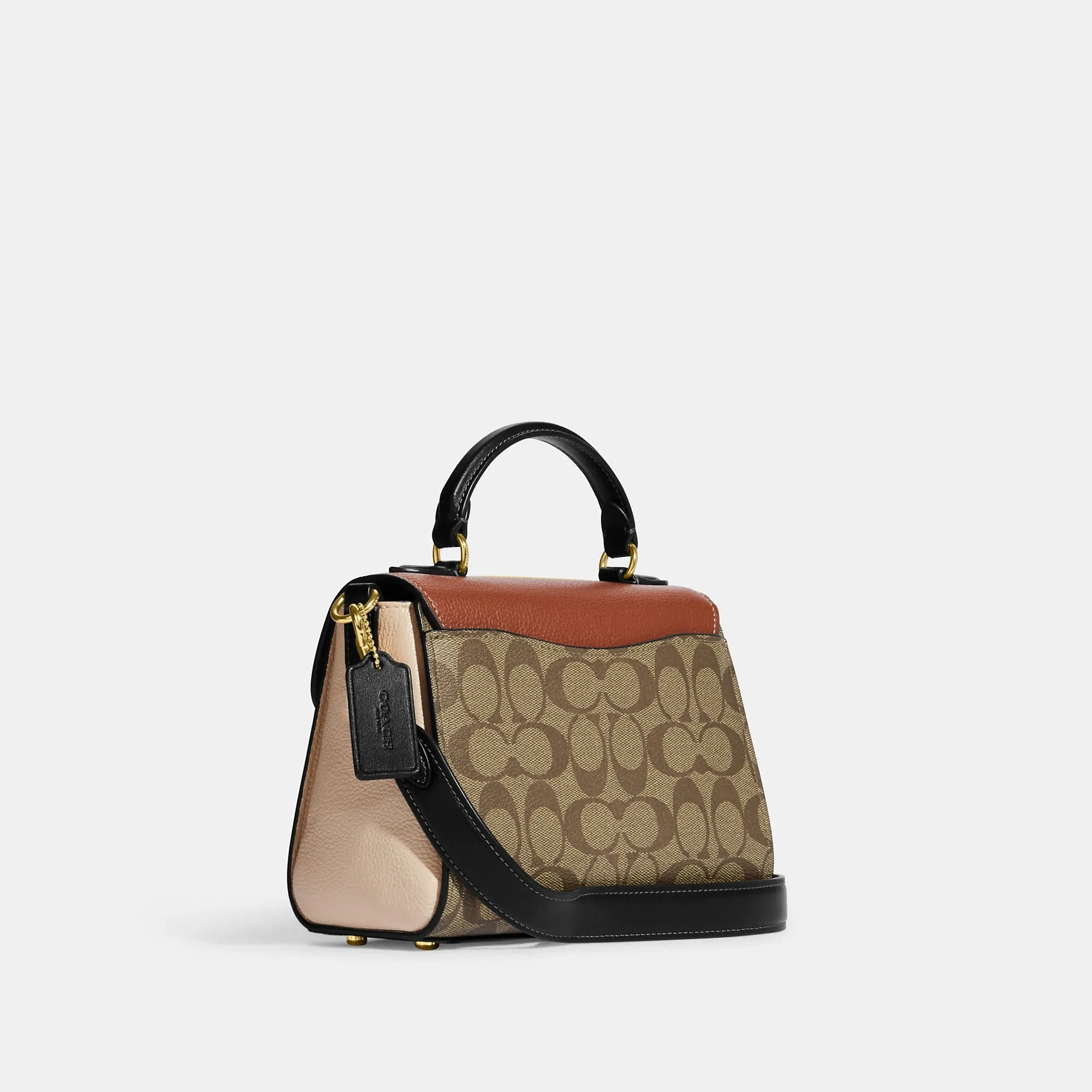 Reformation Coach Outlet Morgan Top Handle Satchel In Colorblock Signature Canvas