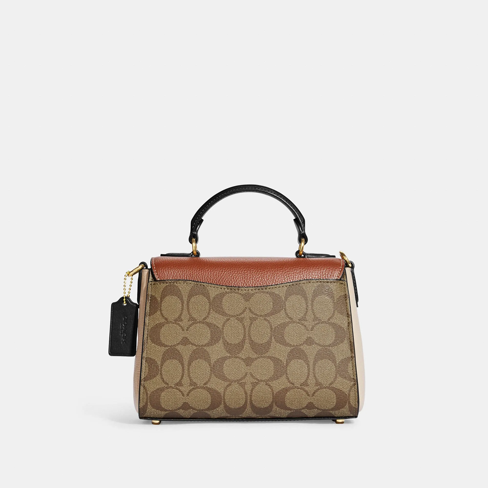 Reformation Coach Outlet Morgan Top Handle Satchel In Colorblock Signature Canvas