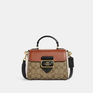 Reformation Coach Outlet Morgan Top Handle Satchel In Colorblock Signature Canvas