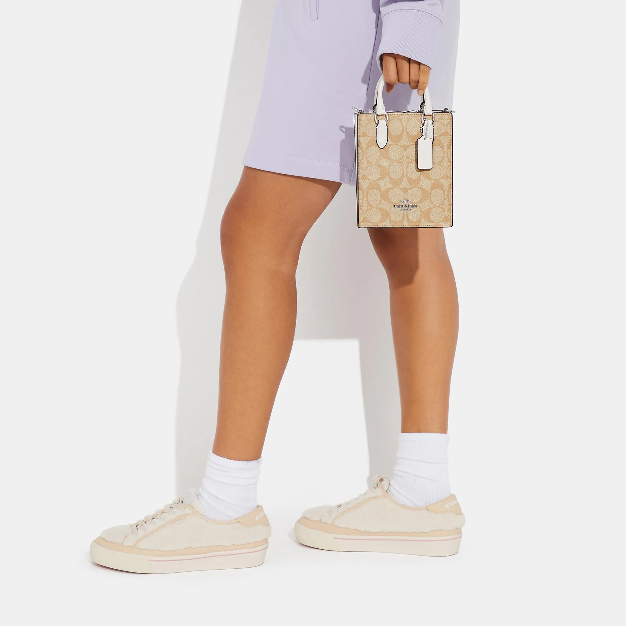 Reformation Coach Outlet North South Mini Tote In Signature Canvas