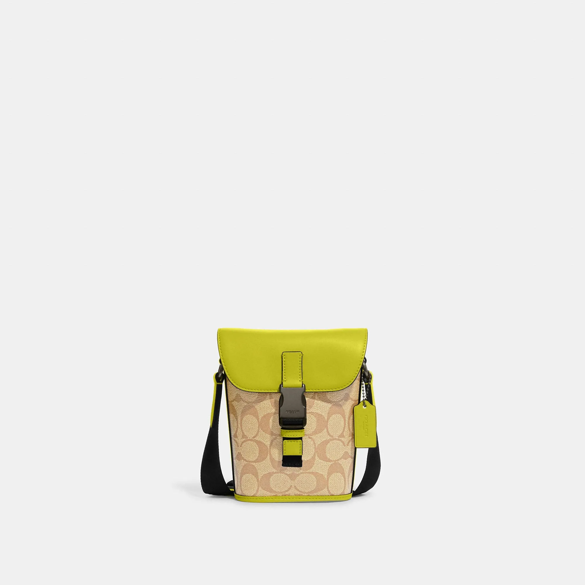 Reformation Coach Outlet Track Small Flap Crossbody In Signature Canvas