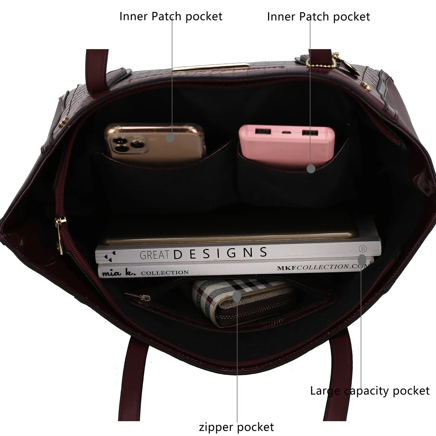 Robin Vegan Leather Tote Handbag