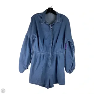 Romper By Clothes Mentor In Blue Denim, Size: M