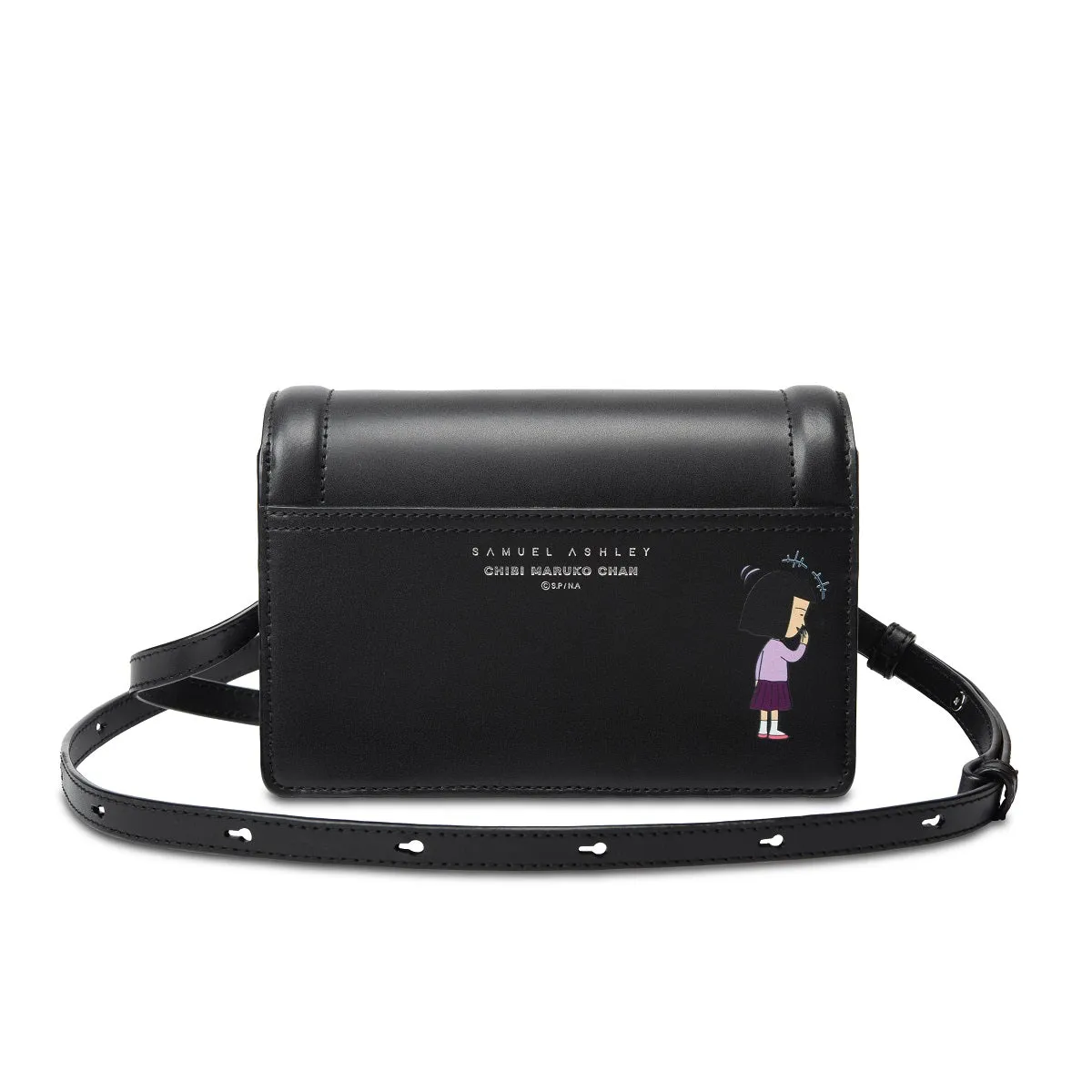Samuel Ashley x Chibi Maruko Chan East-West Leather Crossbody Bag