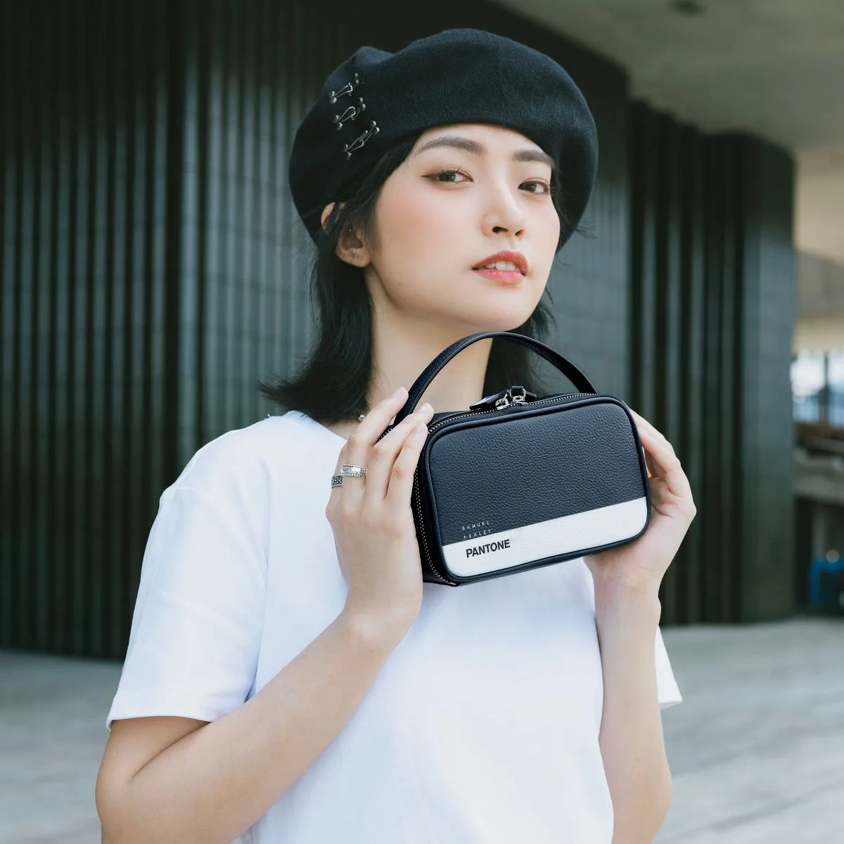 Samuel Ashley x Pantone Leather Satchel Bag