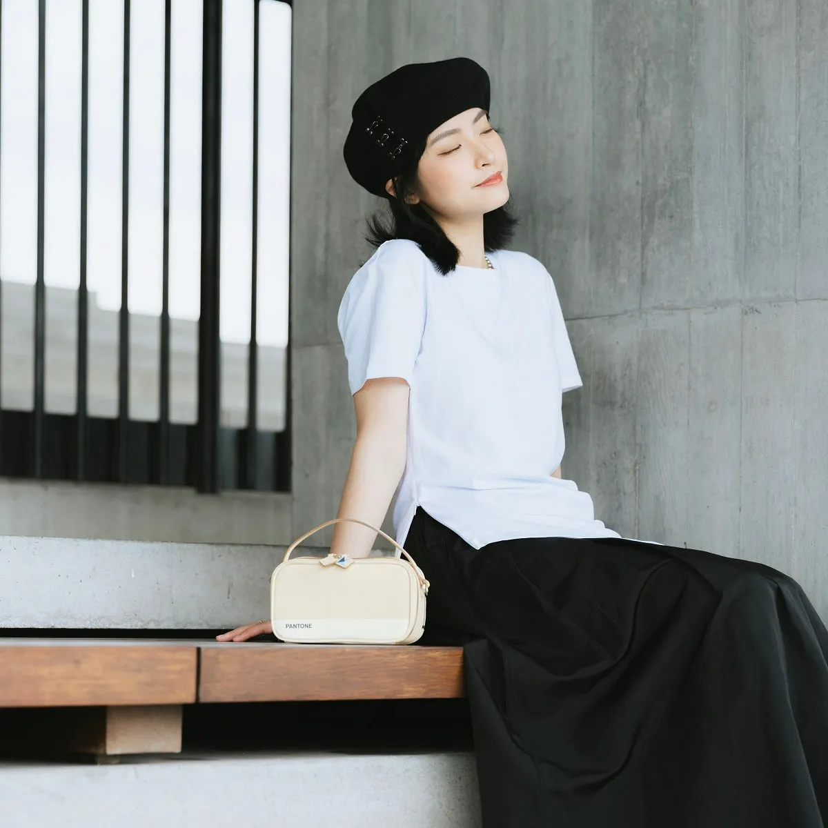 Samuel Ashley x Pantone Leather Satchel Bag