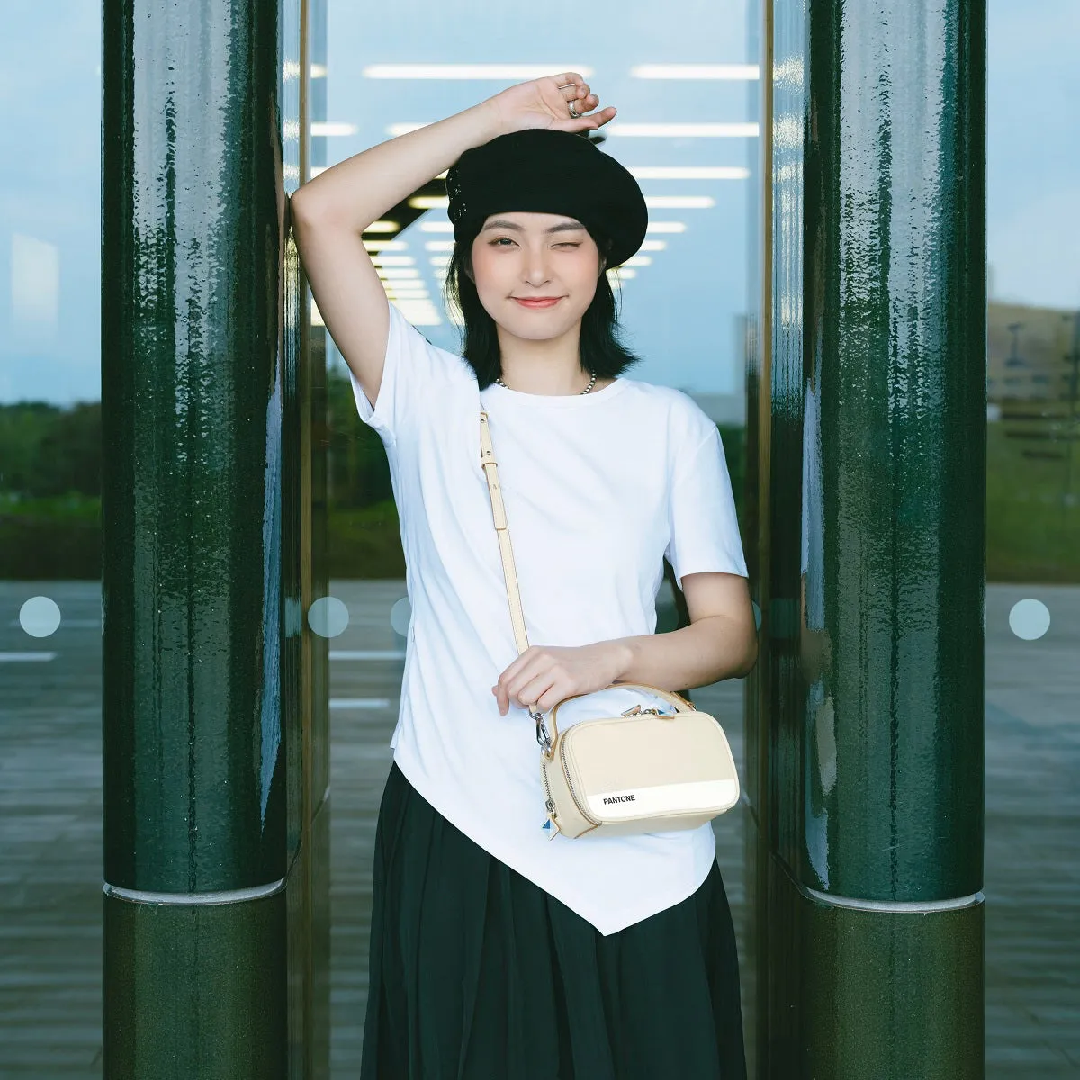 Samuel Ashley x Pantone Leather Satchel Bag