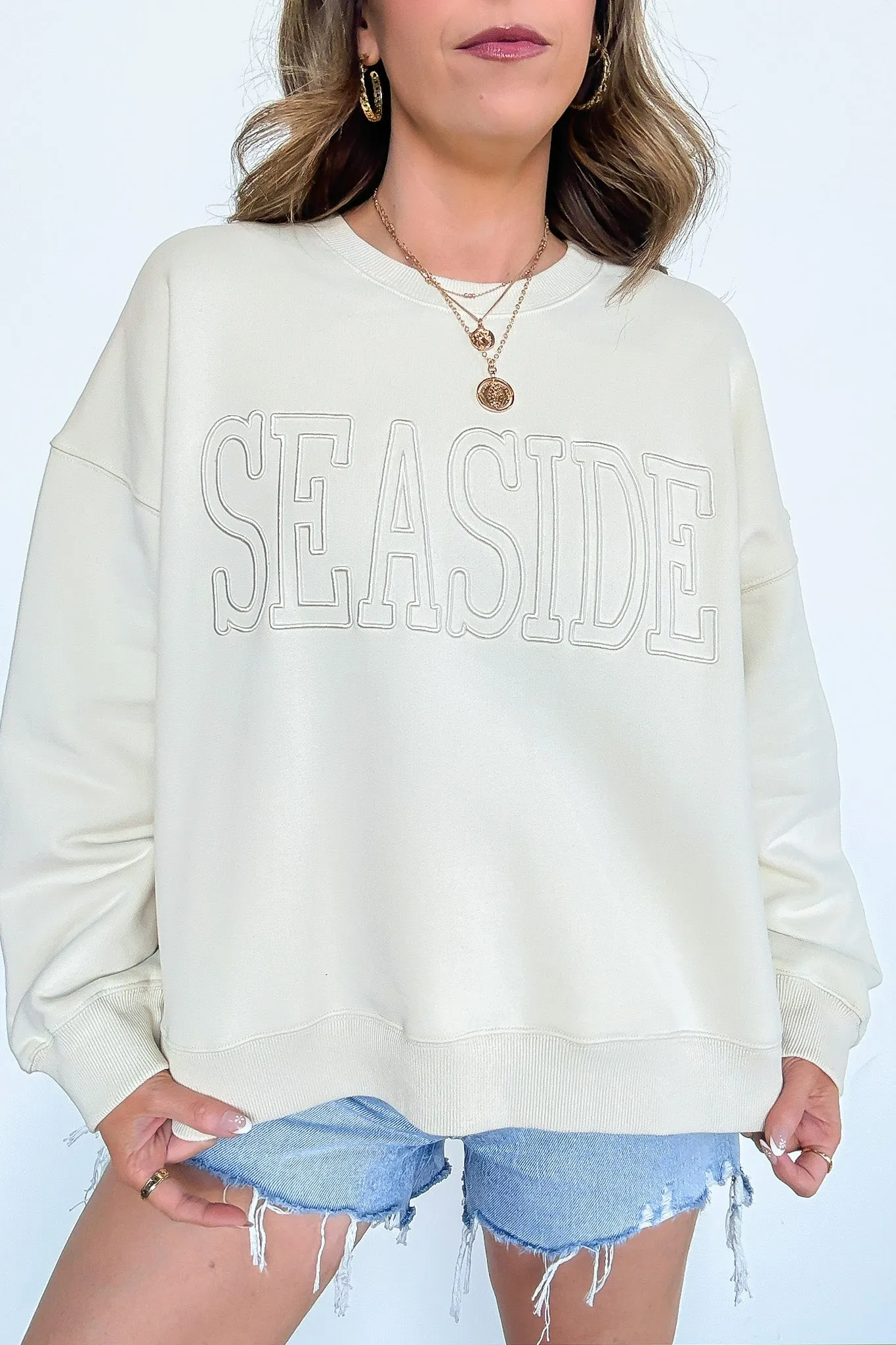 SEASIDE Embroidered Graphic Pullover