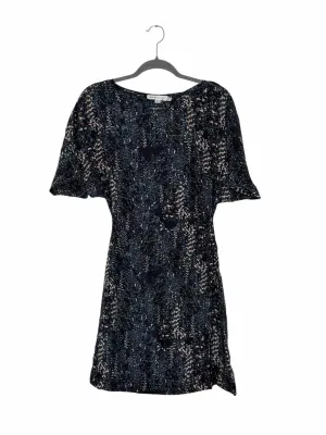 See by Chloe Size 2 Black Print Pre-Owned Dress- Ladies