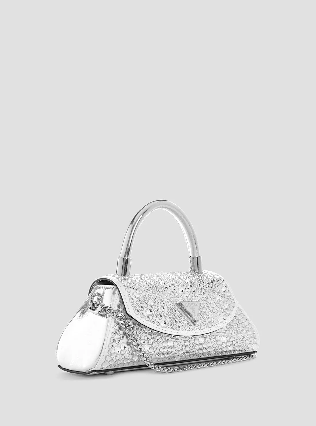 Silver Beauvoir Top Handle Bag Guess