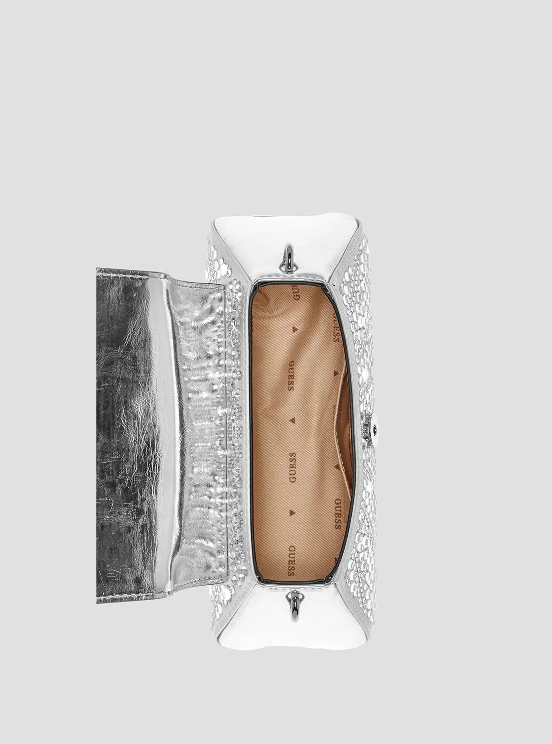 Silver Beauvoir Top Handle Bag Guess
