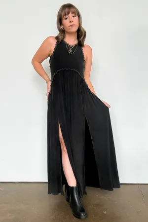 Simply Enticing Flowy Maxi Front Slit Dress - BACK IN STOCK