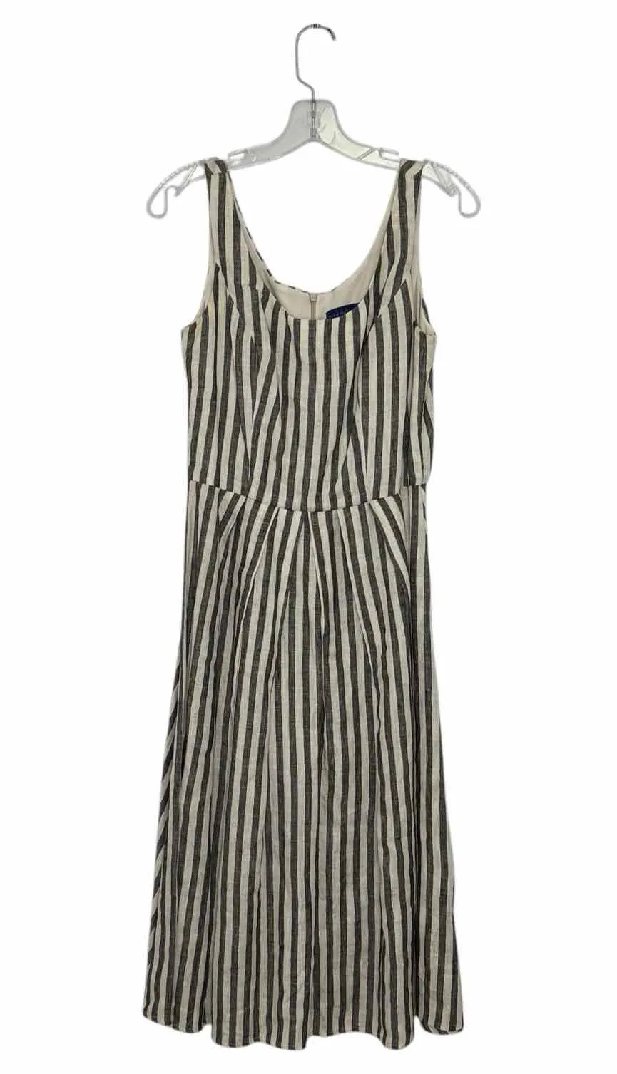 Size 6 Black Stripe Pre-Owned Dress- Ladies