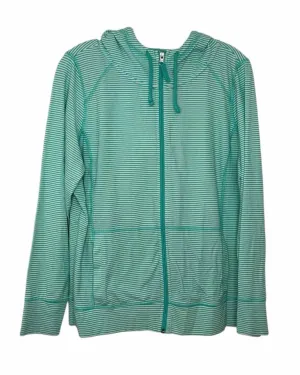 Size LP Green Stripe Pre-Owned Sweatshirt- Ladies