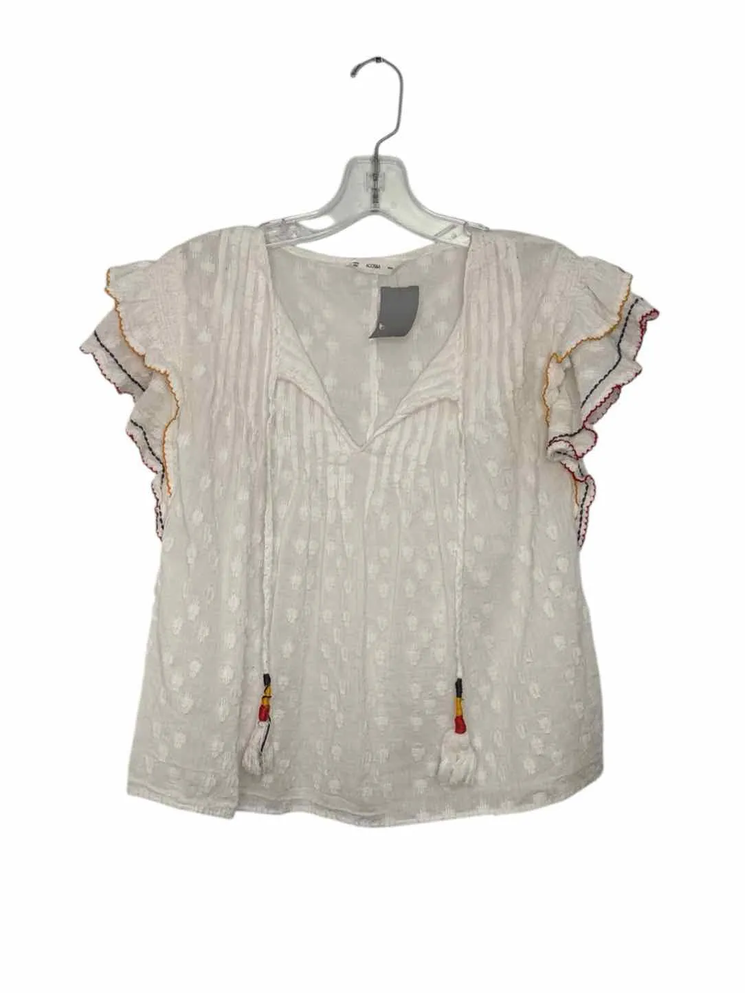 Size Small White Pre-Owned Top- Ladies