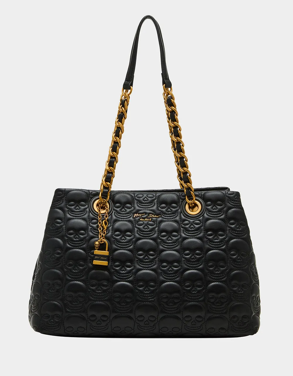 SKELE-TEASE COMPARTMENT TOTE BLACK Betsey Johnson