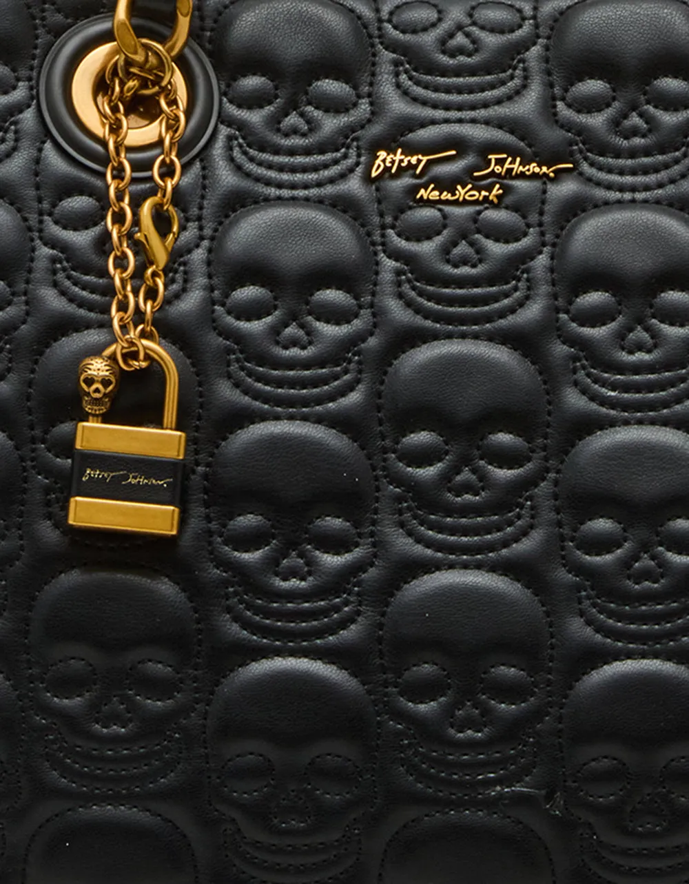SKELE-TEASE COMPARTMENT TOTE BLACK Betsey Johnson