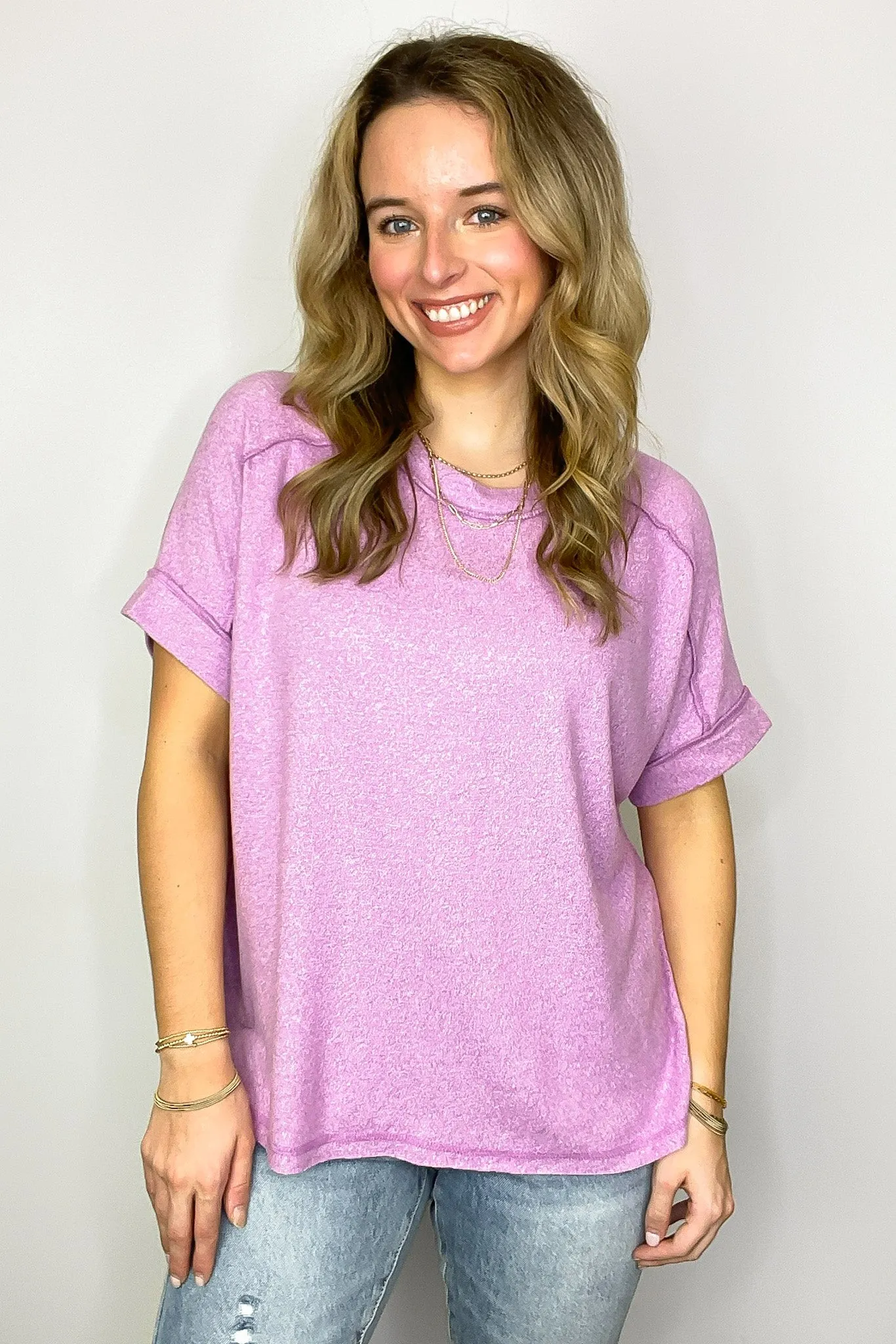 Sunday Muse Melange High Low Tee - BACK IN STOCK