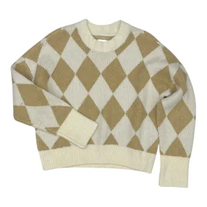Sweater By Abercrombie And Fitch In Tan & White, Size:S