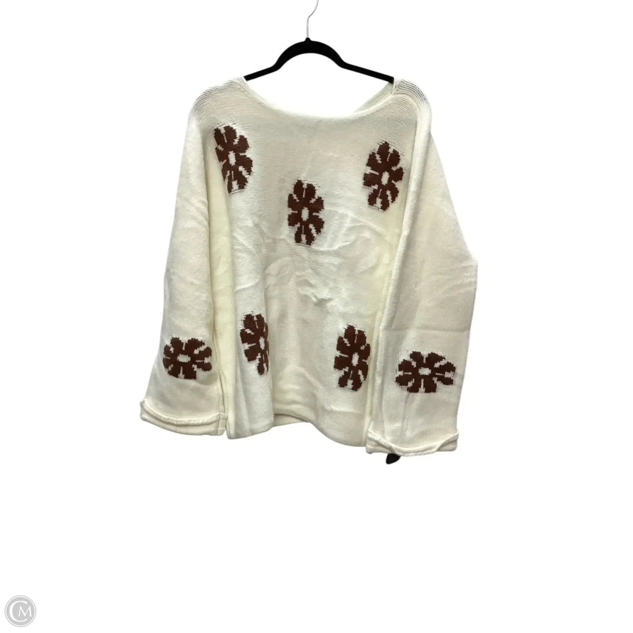 Sweater By Clothes Mentor In Cream, Size: Xl
