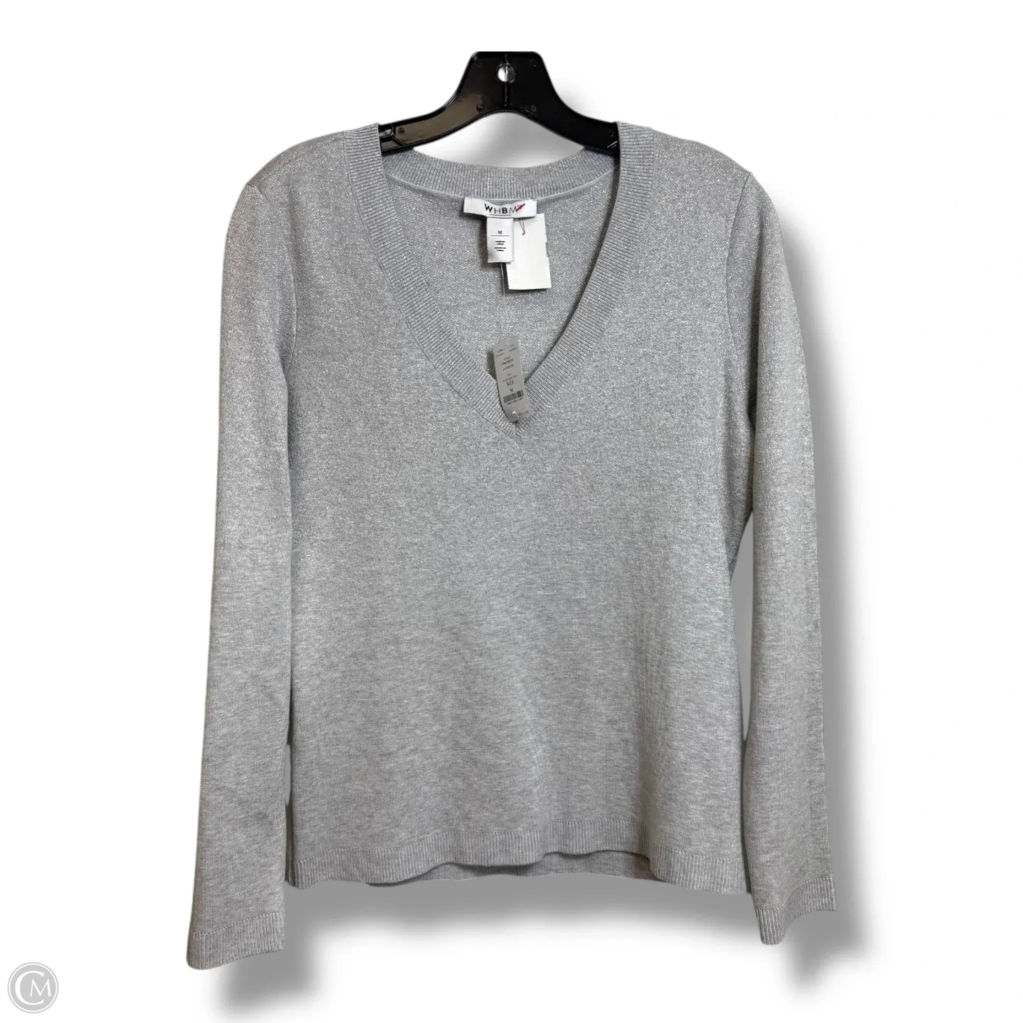 Sweater By White House Black Market In Silver, Size: M