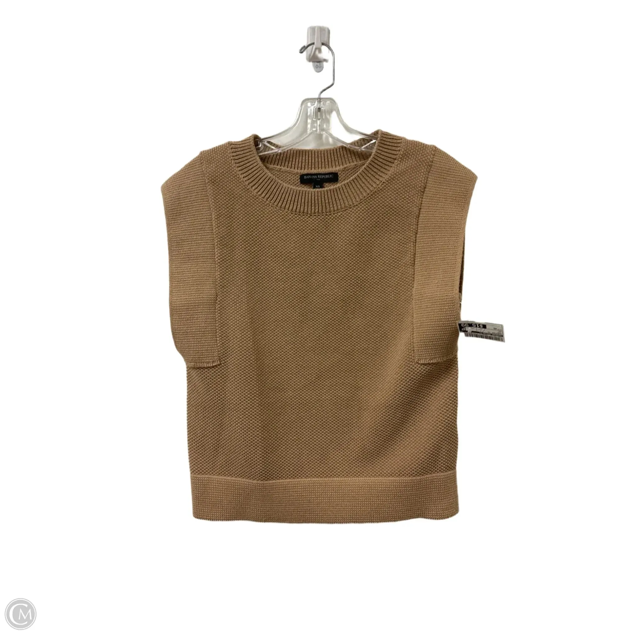 Sweater Short Sleeve By Banana Republic In Tan, Size: Xs