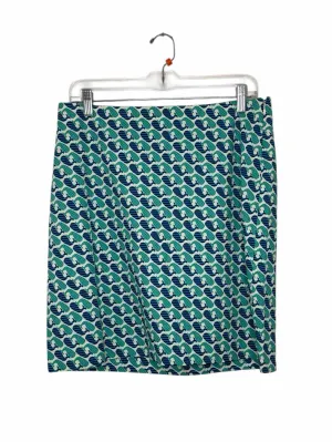 Talbots Size 10P Blue Print Pre-Owned Skirt- Ladies