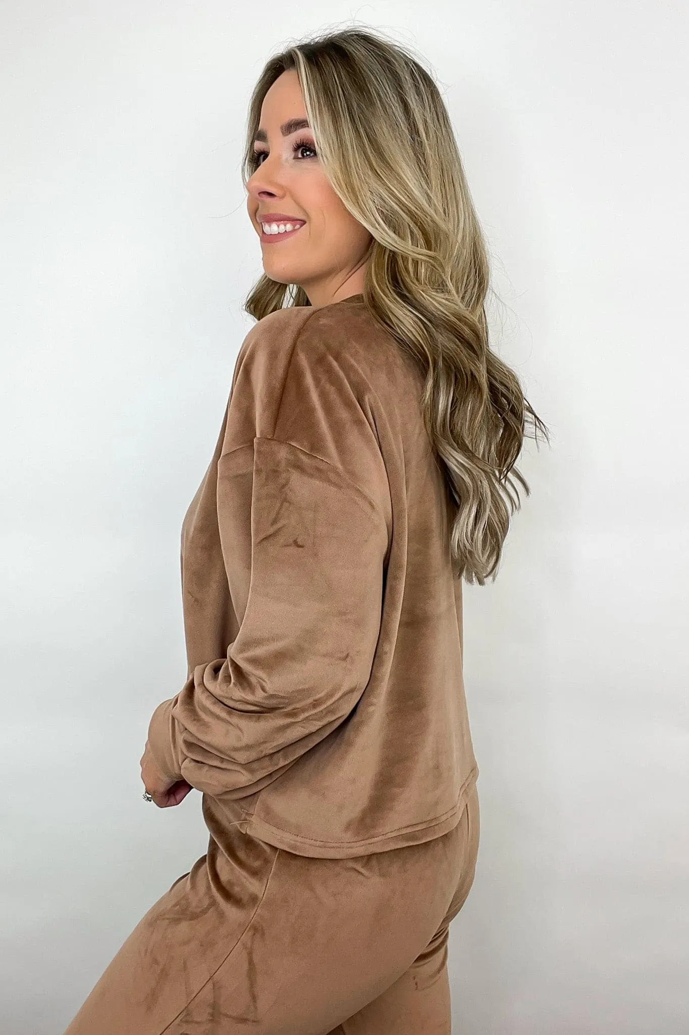 Toasty Feeling Velour Cropped Top - FINAL SALE