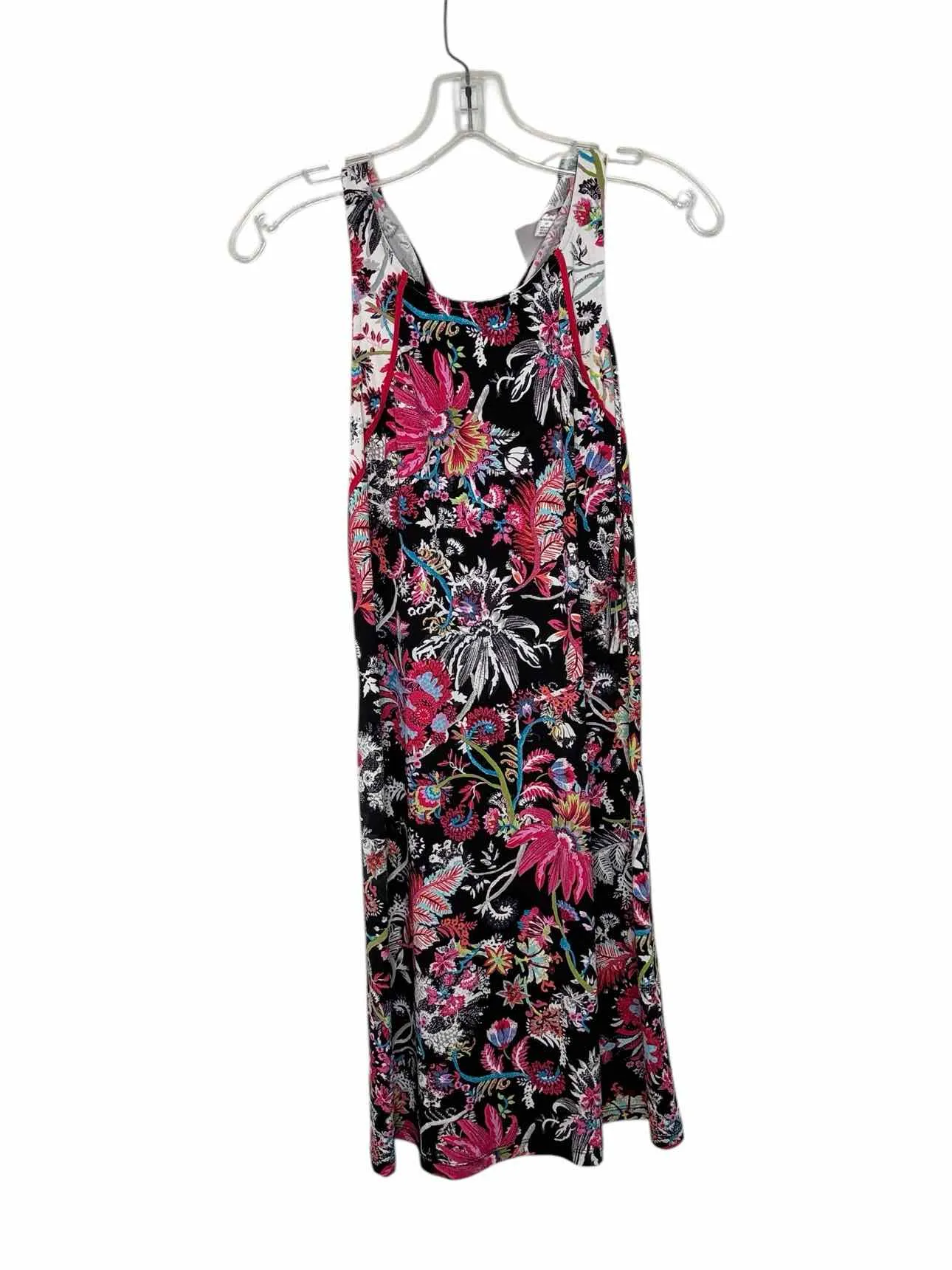 Tommy Bahama Size Small Black Floral Pre-Owned Dress- Ladies