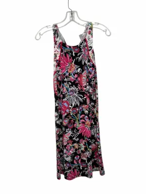 Tommy Bahama Size Small Black Floral Pre-Owned Dress- Ladies