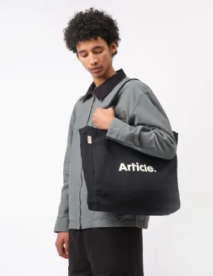 Top Rated Article Organic Heavy Canvas Tote Bag - Black  Last Chance!