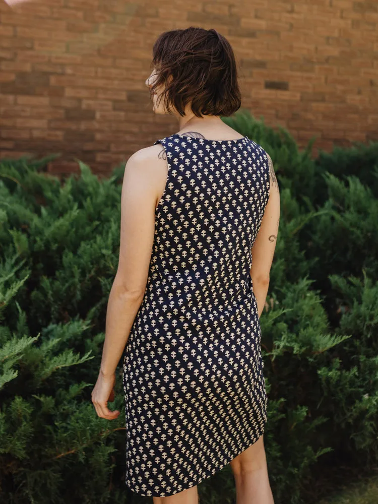 Top Rated Evanston Dress - Micro Floral Navy  Last Chance!