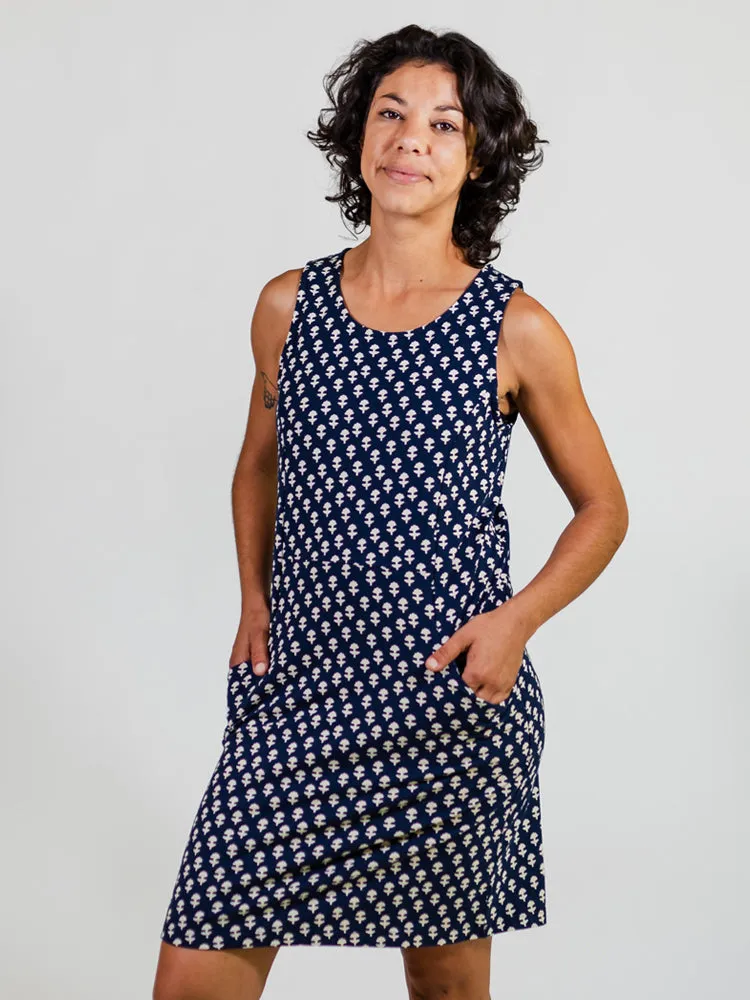 Top Rated Evanston Dress - Micro Floral Navy  Last Chance!