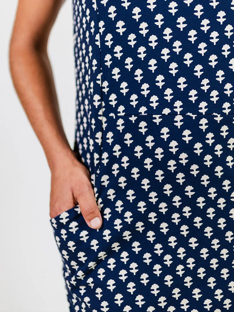 Top Rated Evanston Dress - Micro Floral Navy  Last Chance!