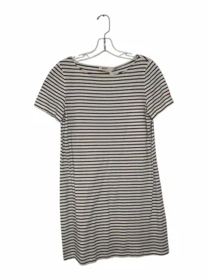 Tory Burch Size Medium White Stripe Pre-Owned Dress- Ladies