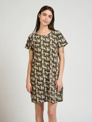 Trending Now Hudson Shirt Dress - Leopard Green  Last Few Pieces!