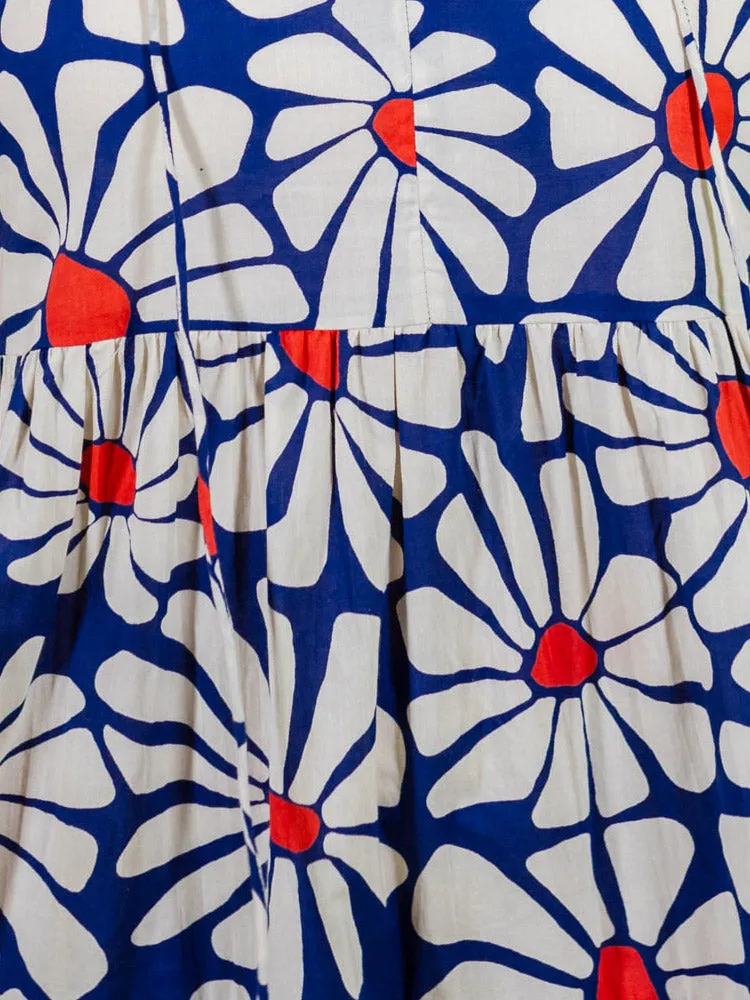 Trending Now Thais Tiered Sleeveless Plus Size Dress - Navy Floral  Almost Gone!