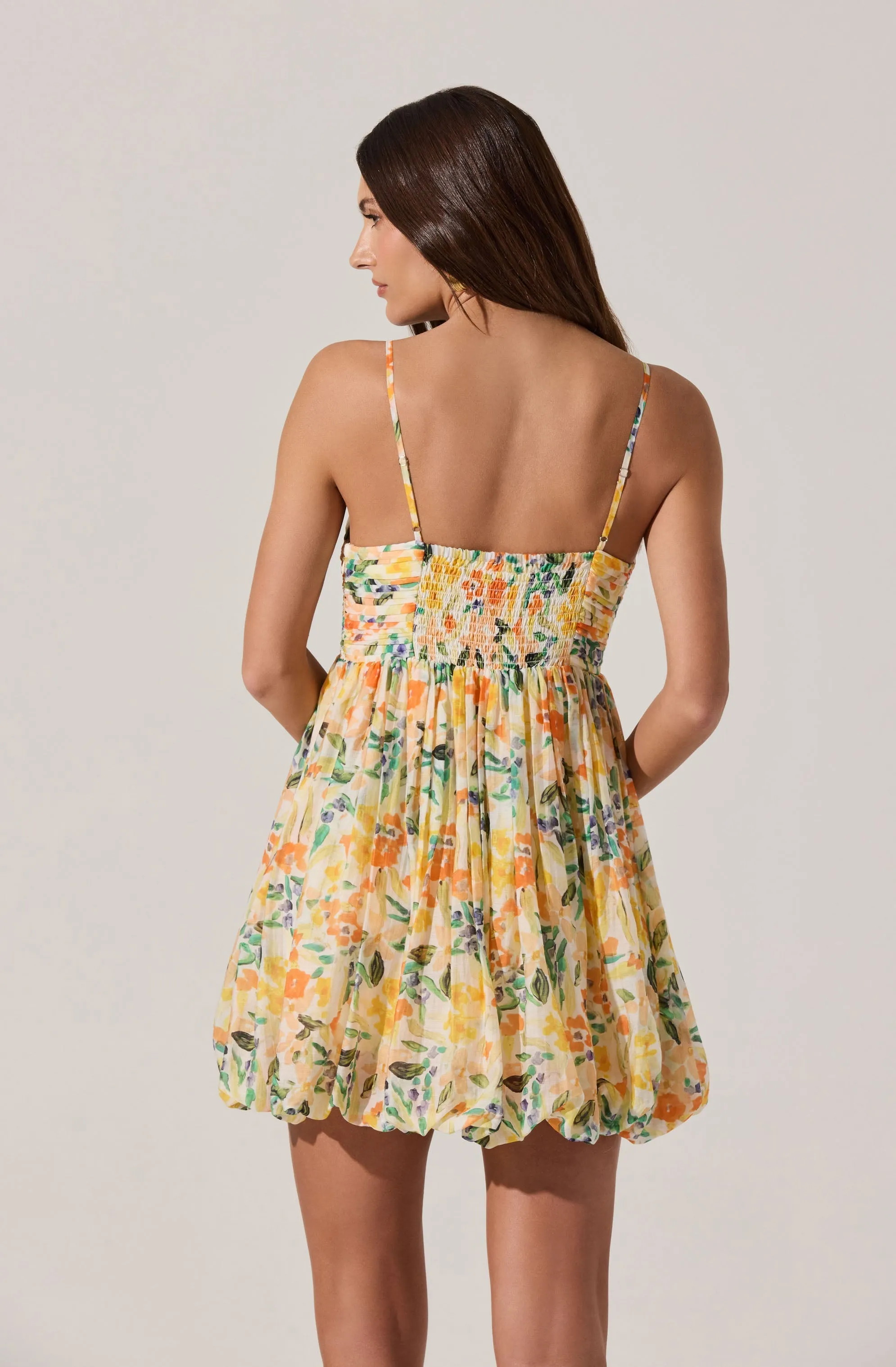 Trendy 2025 Bubble Floral Mini Dress  Ends Soon!