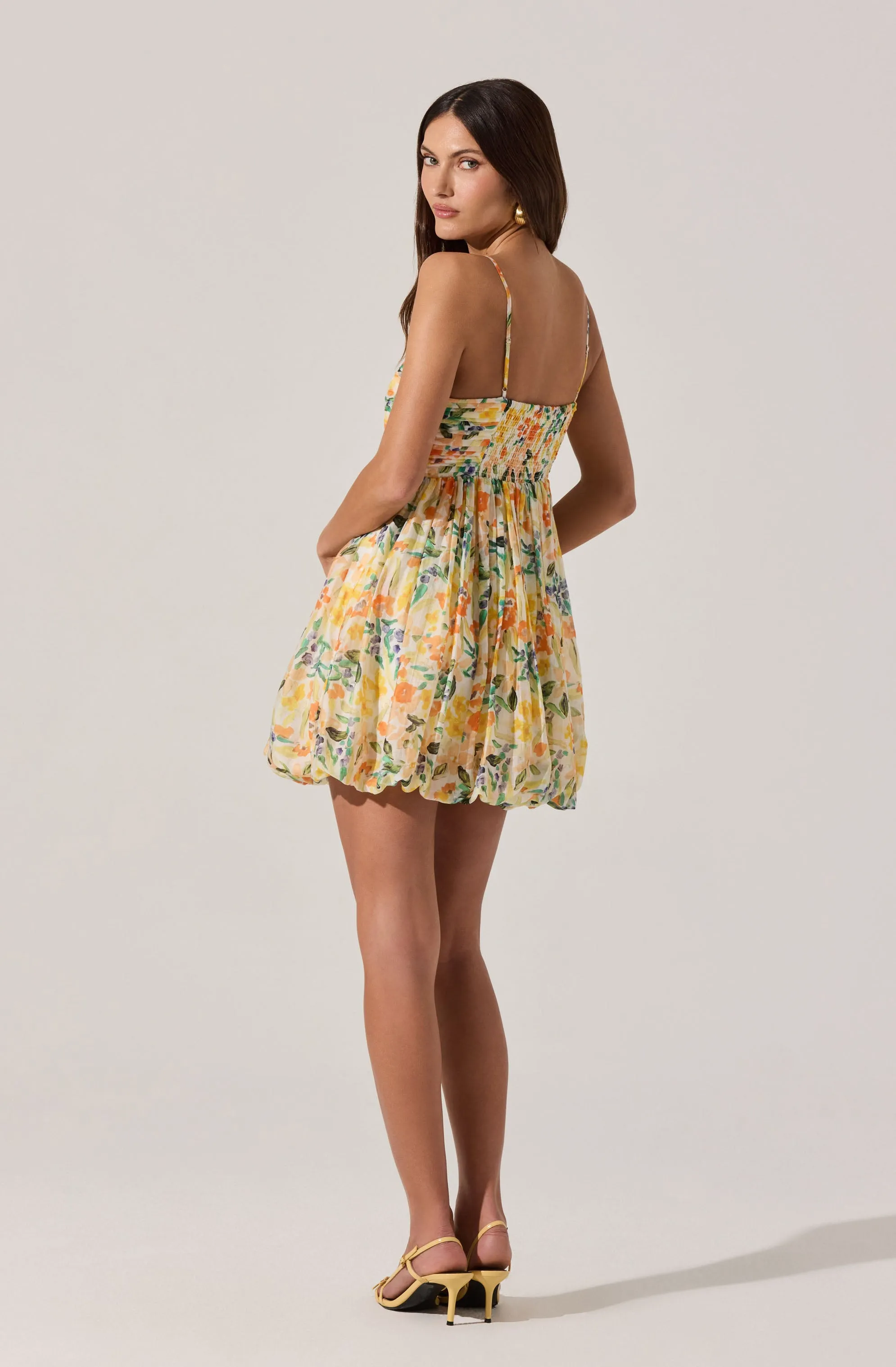 Trendy 2025 Bubble Floral Mini Dress  Ends Soon!