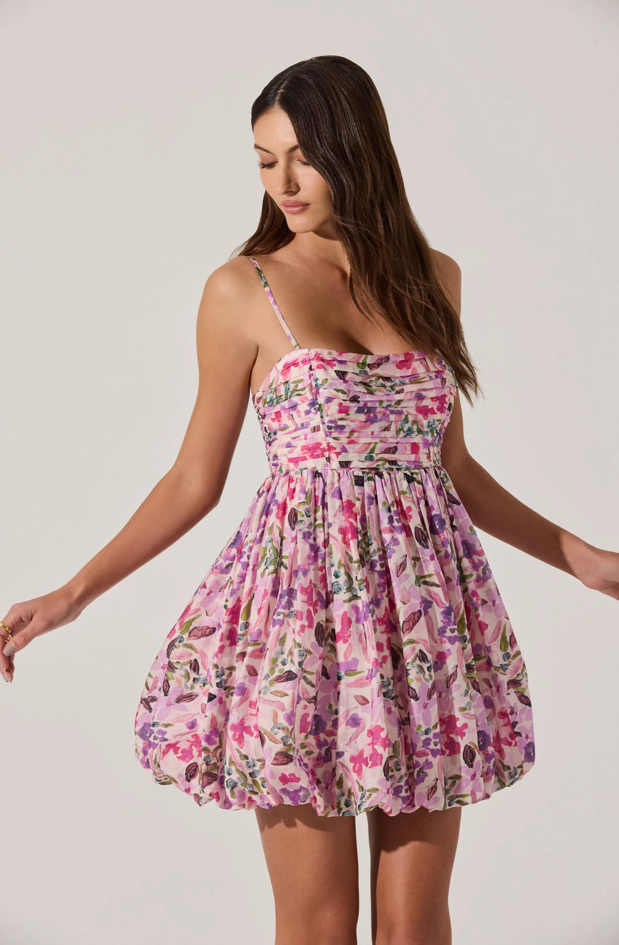 Trendy 2025 Bubble Floral Mini Dress  Ends Soon!