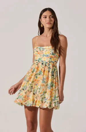 Trendy 2025 Bubble Floral Mini Dress  Ends Soon!